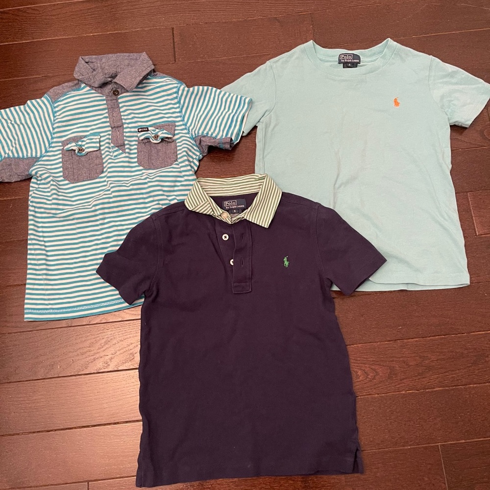 Boys size 6 polos and shirt